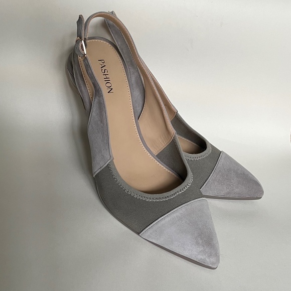 Pashion Storm Suede Slingback Heels - Picture 1 of 5